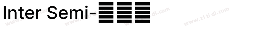Inter Semi字体转换